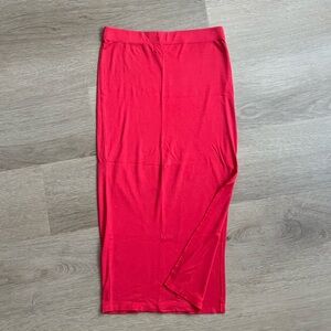 FOREVER 21 Red Bodycon Midi Skirt